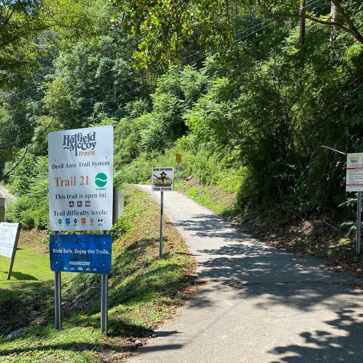 Devil Anse Trail System Trail 21 entrance near Matewan West Virginia