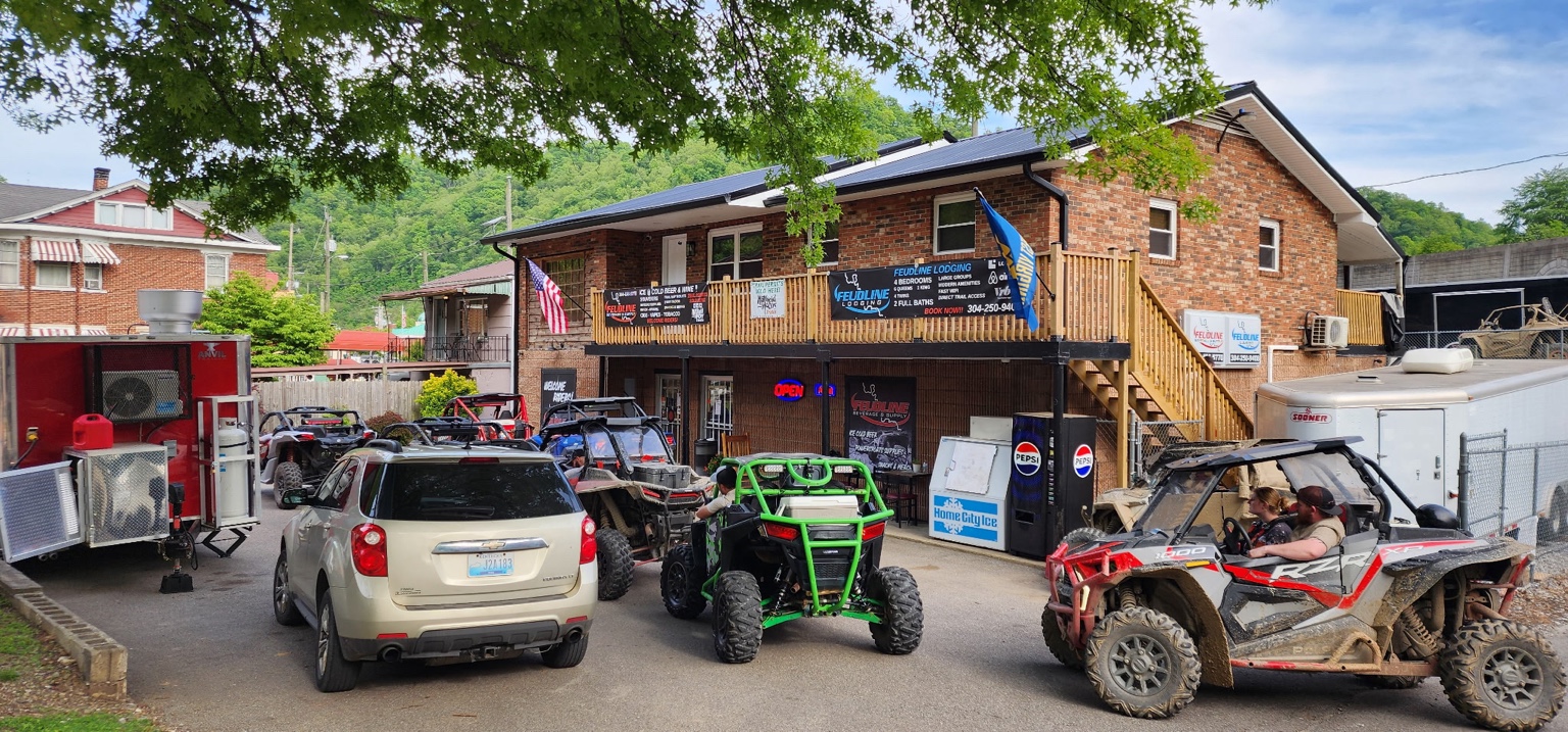 FeudLine Beverage and Supply and FeudLine Lodging with side-by-sides in Matewan West Virginia